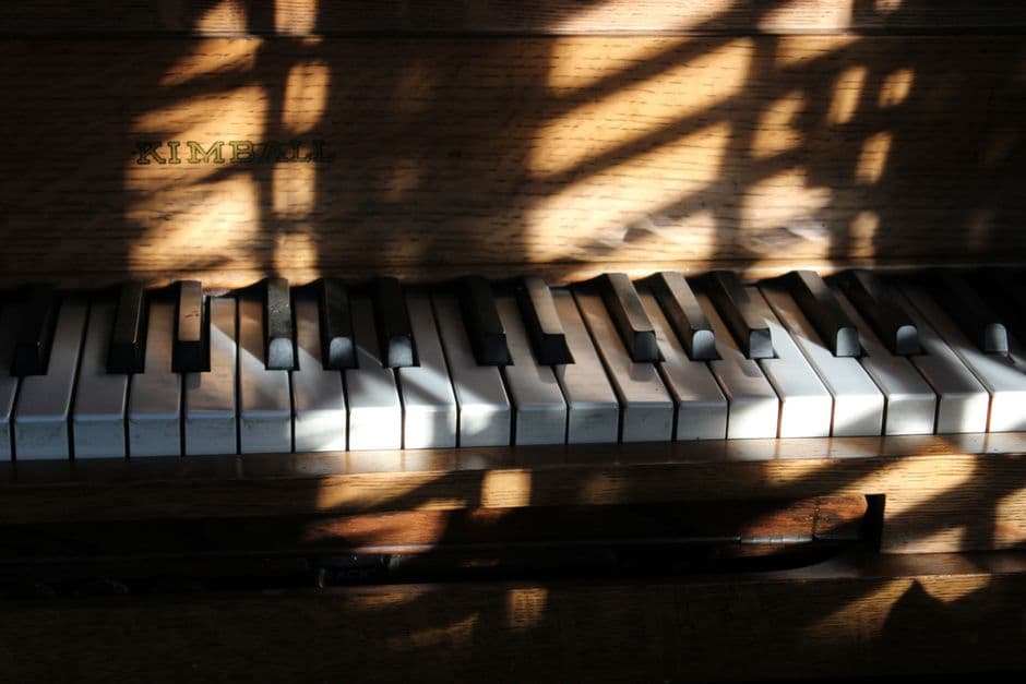 Piano keys in close up, piano lessons serving Cumming, GA