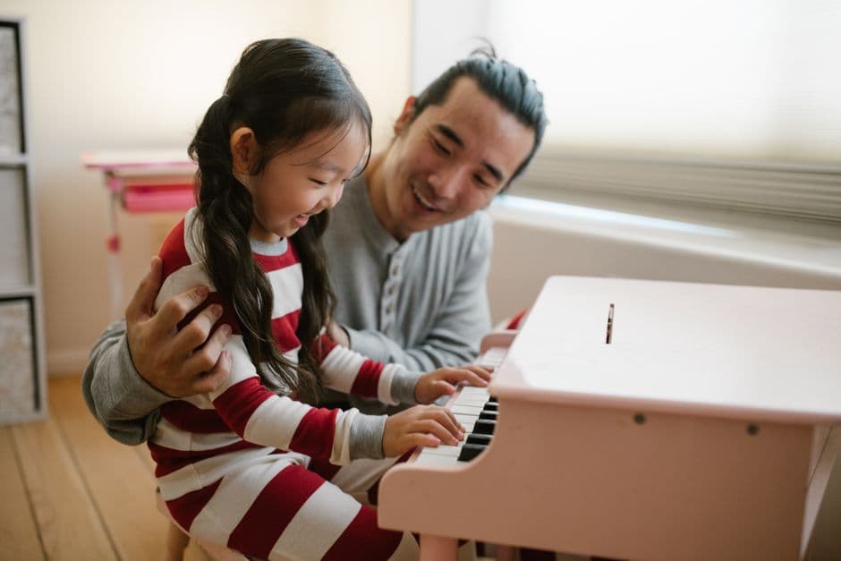 Piano student in a lesson near Marietta, GA