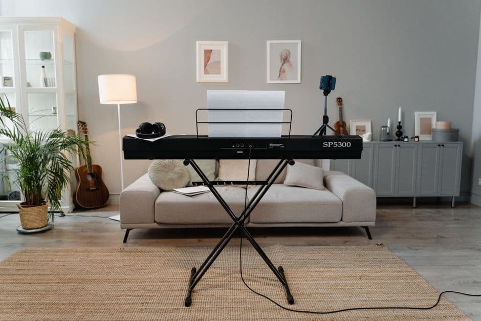 Piano student in a lesson near Suwanee, GA