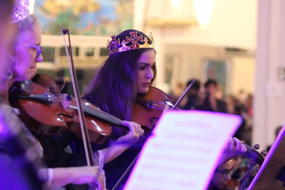 Youth string orchestra players near Roswell, GA