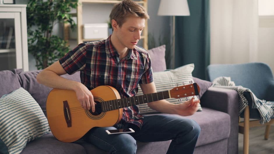 Guitarist playing, guitar lessons serving Brookhaven, GA