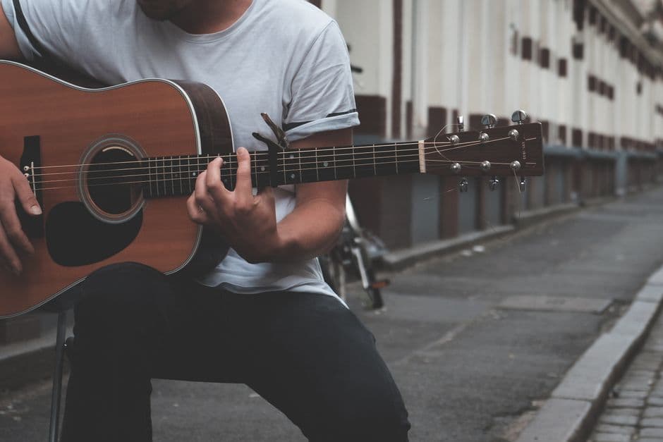 Guitarist playing, guitar lessons serving Buford, GA