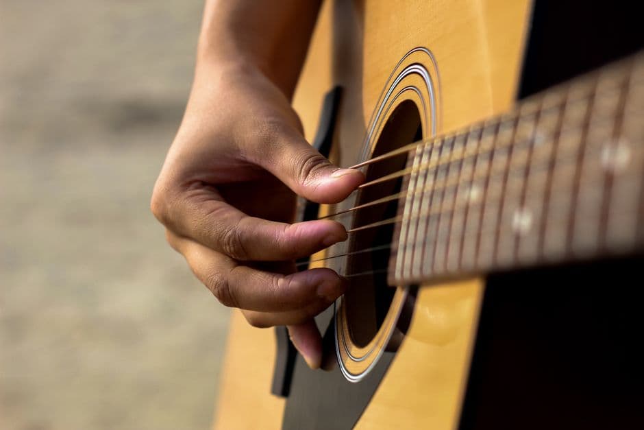 Guitarist playing, guitar lessons serving Duluth, GA