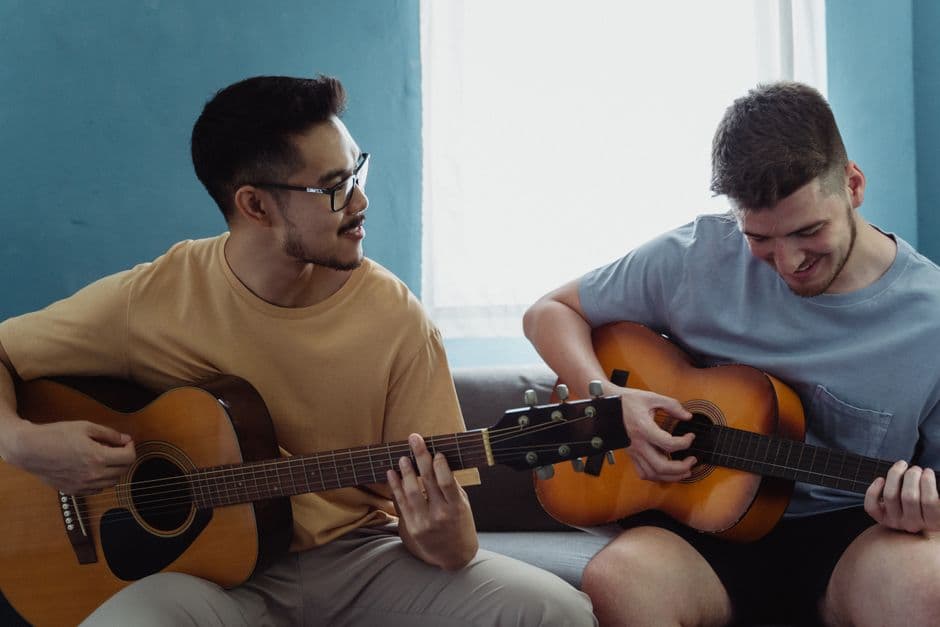 Guitar student in a lesson near Duluth, GA