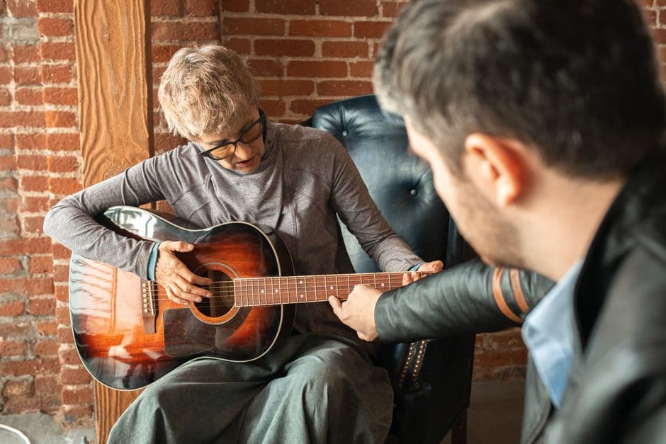 Guitarist playing, guitar lessons serving Johns Creek, GA