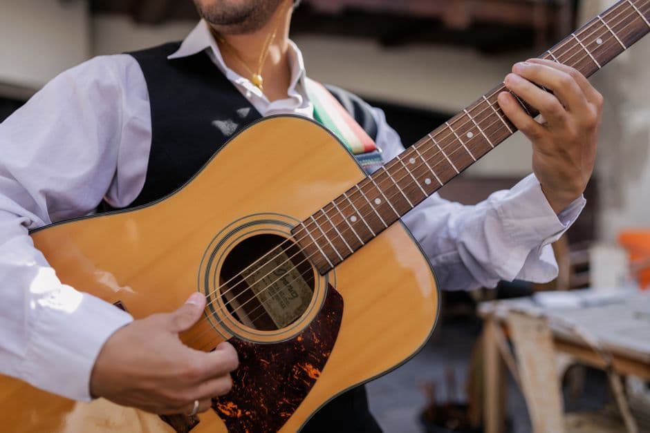Guitarist playing, guitar lessons serving Marietta, GA
