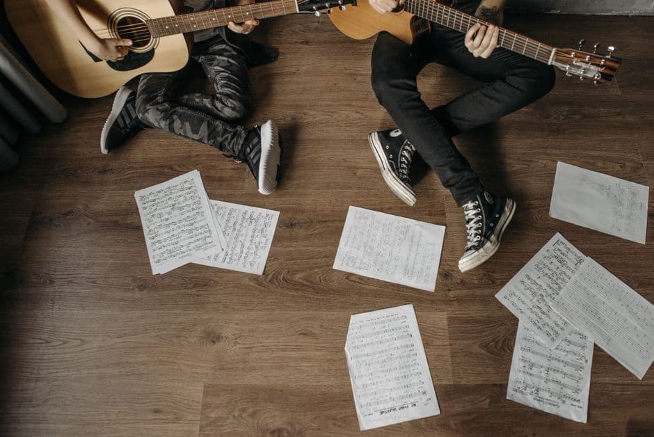 Guitar student in a lesson near Marietta, GA