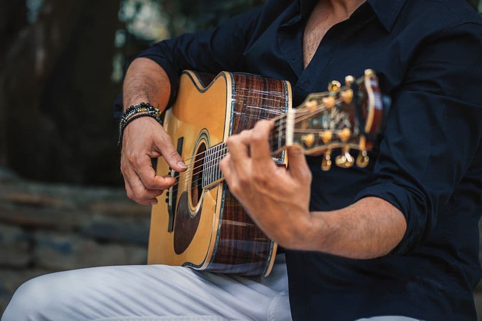 Guitarist playing, guitar lessons serving Sandy Springs, GA