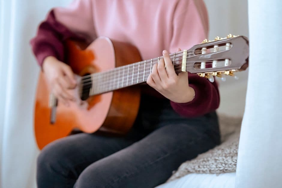 Guitarist playing, guitar lessons serving Woodstock, GA