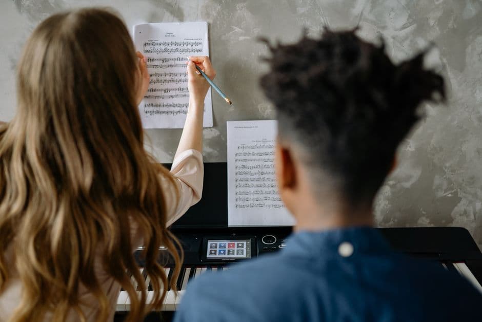 Student studying music theory near Johns Creek, GA