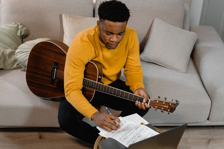 Student studying music theory near Roswell, GA