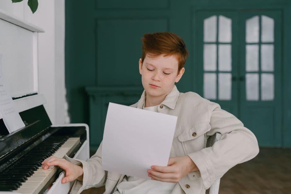 Student studying music theory near Sandy Springs, GA