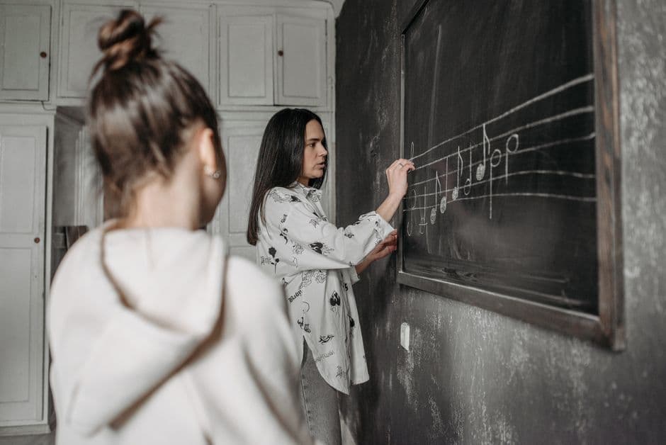 Student studying music theory near Suwanee, GA
