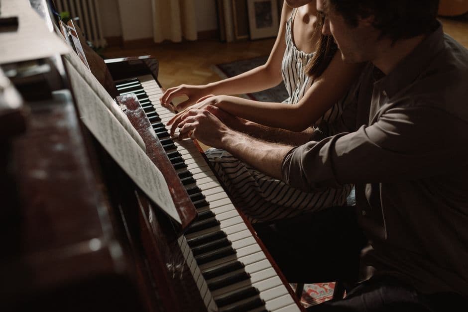 Piano student in a lesson near Berkeley Lake, GA