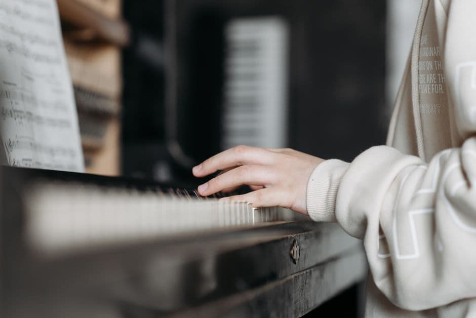 Piano keys in close up, piano lessons serving Norcross, GA
