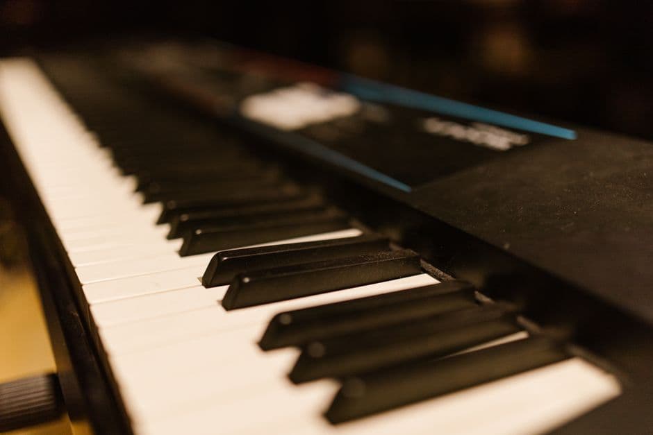 Piano keys in close up, piano lessons serving Tucker, GA