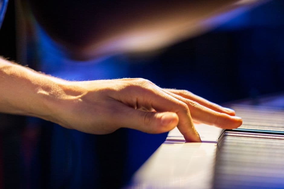 Piano keys in close up, piano lessons serving Woodstock, GA