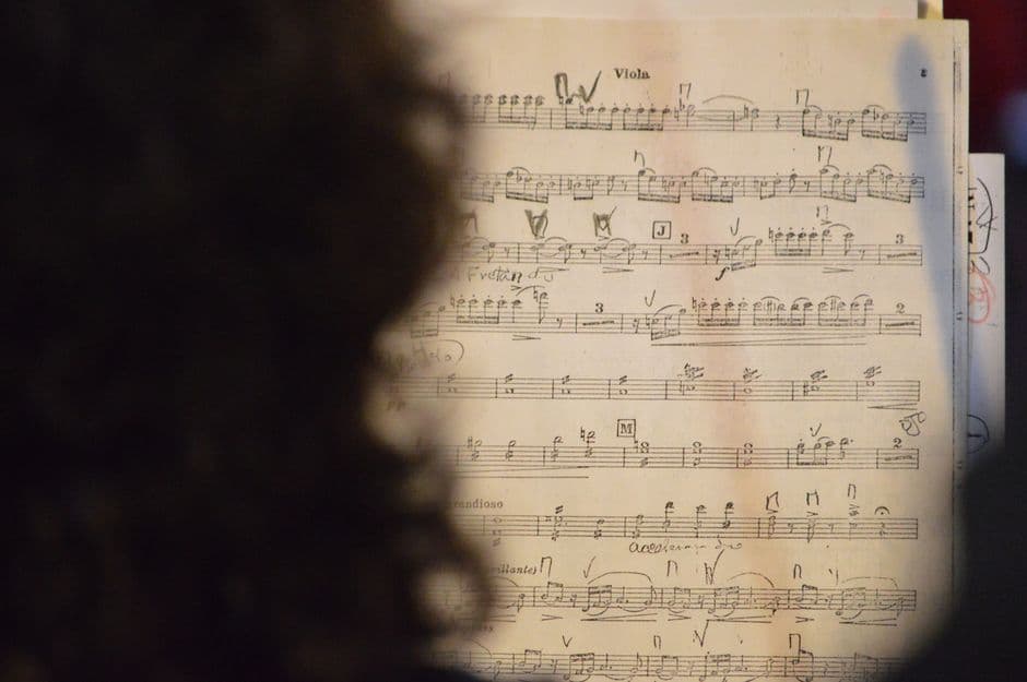 Viola student in a lesson, serving Milton, GA