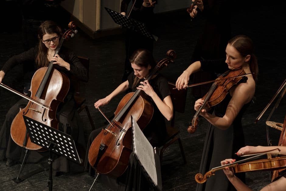 Youth string orchestra players near Woodstock, GA