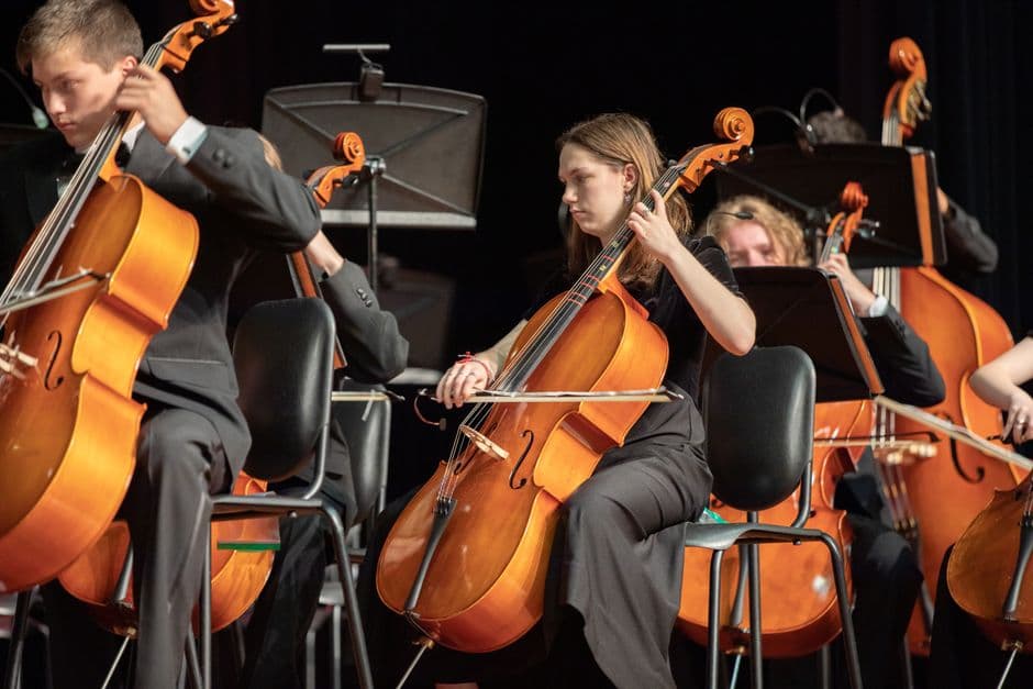 Youth string orchestra players near Brookhaven, GA