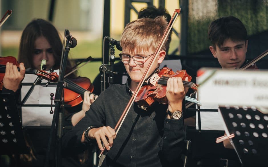 Youth string orchestra players near Marietta, GA